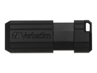 Verbatim PinStripe USB Drive - Clé USB - 64 Go - USB 2.0 - noir 49065
