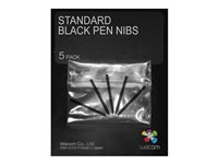 Wacom Pointes de stylo standard - Pointe de stylo numérique - noir (pack de 5) - pour Intuos4 Large, Medium, Small, Wireless, X-Large ACK-20001