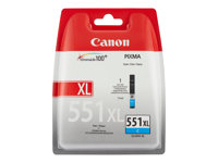 Canon CLI-551C XL - 11 ml - à rendement élevé - cyan - original - réservoir d'encre - pour PIXMA iP8750, iX6850, MG5550, MG5650, MG5655, MG6450, MG6650, MG7150, MG7550, MX725, MX925 6444B001
