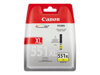 Canon CLI-551Y XL - 11 ml - à rendement élevé - jaune - original - coque avec sécurité - réservoir d'encre - pour PIXMA iP8750, iX6850, MG5550, MG5650, MG5655, MG6450, MG6650, MG7150, MG7550, MX725, MX925 6446B004