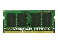 Kingston ValueRAM - DDR3 - module - 8 Go - SO DIMM 204 broches - 1600 MHz / PC3-12800 - CL11 - 1.5 V - mémoire sans tampon - non ECC KVR16S11/8