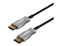 MCL - Câble HDMI avec Ethernet - HDMI mâle pour HDMI mâle - 20 m - fibre optique - noir - support 4K, actif MC385FO-20M
