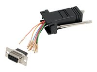 StarTech.com Adaptateur modulaire DB9 (RS232 RS422 RS485) vers RJ45 - Femelle / Femelle - Noir - Adaptateur série - DB-9 (F) pour RJ-45 (F) - pour P/N: ICUSB2324852, ICUSB422 GC98FF