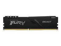 Kingston FURY Beast - DDR4 - kit - 32 Go: 4 x 8 Go - DIMM 288 broches - 3600 MHz / PC4-28800 - CL17 - 1.35 V - mémoire sans tampon - non ECC - noir KF436C17BBK4/32