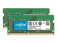 Crucial - DDR4 - kit - 64 Go: 2 x 32 Go - SO DIMM 260 broches - 2666 MHz / PC4-21300 - CL19 - 1.2 V - mémoire sans tampon - non ECC - pour Apple iMac (Début 2019); Mac mini (Fin 2018) CT2K32G4S266M