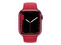 Apple Watch Series 7 (GPS + Cellular) - (PRODUCT) RED - 45 mm - aluminium rouge - montre intelligente avec bande sport - fluoroélastomère - rouge - taille du bracelet : Normal - 32 Go - Wi-Fi, Bluetooth - 4G - 38.8 g MKJU3NF/A