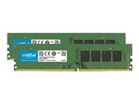 Crucial - DDR4 - kit - 8 Go: 2 x 4 Go - DIMM 288 broches - 2666 MHz / PC4-21300 - CL19 - 1.2 V - mémoire sans tampon - non ECC CT2K4G4DFS8266