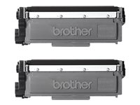 Brother TN2320 TWIN - Pack de 2 - à rendement élevé - noir - original - cartouche de toner - pour Brother DCP-L2500, L2520, L2560, HL-L2300, L2340, L2360, L2365, MFC-L2700, L2720, L2740 TN2320TWIN