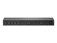 PDU en rack de base APC AP6120A - Unité de distribution secteur (rack-montable) - CA 100-240 V - entrée : IEC 60320 C20 - connecteurs de sortie : 9 (power IEC 60320 C13, IEC 60320 C19) - pour P/N: SMTL1000RMI2UC, SMX1000C, SMX1500RM2UC, SMX1500RM2UCNC, SMX750C, SMX750CNC AP6120A