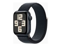 Apple Watch SE (GPS) - 2e génération - 40 mm - aluminium minuit - montre intelligente avec boucle sport - textile - minuit - taille du poignet : 145-220 mm - 32 Go - Wi-Fi, Bluetooth - 26.4 g MRE03QF/A