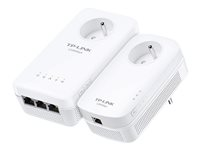 TP-LINK TL-WPA8635P KIT - Pont - commutateur 3 ports - GigE, HomePlug AV (HPAV) 2.0, IEEE 1901 - 802.11a/b/g/n/ac - Bande double - Branchement mural TL-WPA8635P KIT