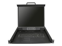 StarTech.com Console KVM à 8 ports à montage en rack pour rack de serveur - 19 pouces - 1U (RKCONS1908K) - Console KVM avec commutateur KVM - 8 ports - PS/2, USB - E.-U. - Anglais (QWERTY) - 19" - rack-montable - 1280 x 1024 - 250 cd/m² - 1000:1 - VGA - noir - 1U RKCONS1908K